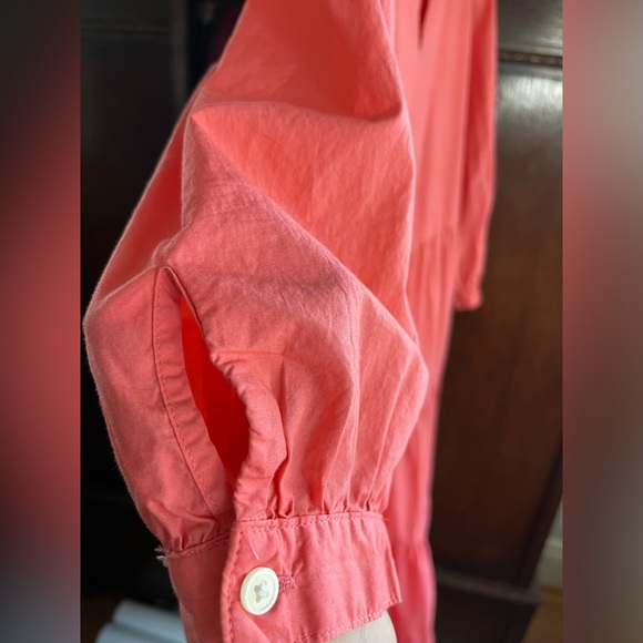 Gap Cotton Tiered Maxi Dress. EUC. Size Large Petite. Coral color. - Picture 2 of 7